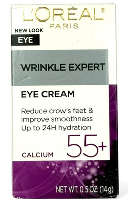 L'oreal Paris Wrinkle Expert 55+ Calcium Eye Cream 0.5 oz Hydration NEW!