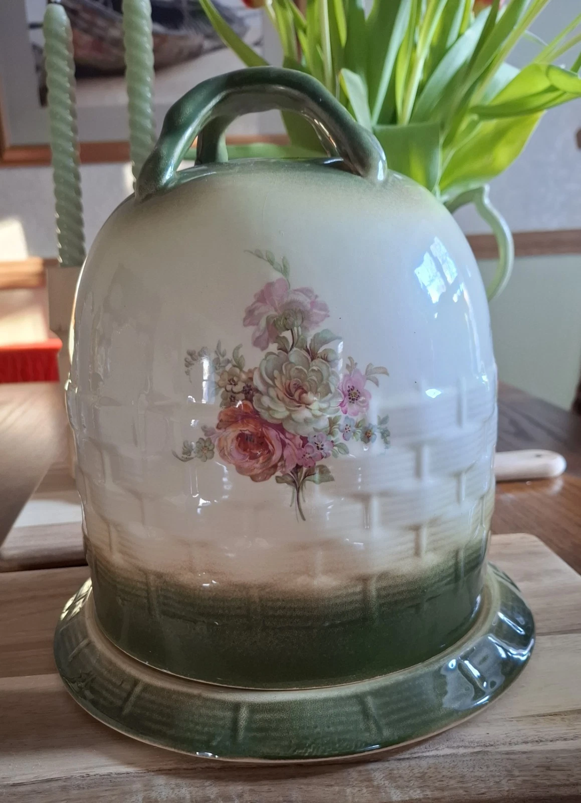 Large Victorian Antique Ironstone Cheese Dome Stilton/Cheddar moulded beehive