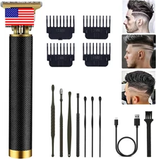 Professional Cordless Hair Clipper and Trimmer for Men, T Blade Zero Gapped Rech