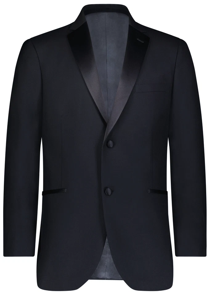 Chaqueta de Esmoquin de Lana Ajustada Sir Gregory's Blazer de Dos Botones con Solapa de Muesca Satinada Foto 4 de 4