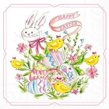 Boston International - Easter Bunny and Chicks Luncheon Napkin - L982900