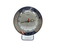 Diamond Chinese Alarm Clock, Mechanical Wind-Up, Silver Dial, Sky Blue Body