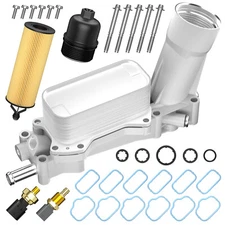 Aluminum Engine Oil Cooler Filter Housing Fits 11-16 Dodge Jeep Chrysler Ram3.6L