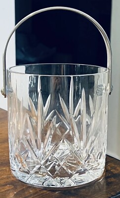 VTG Hand Cut & Blown 24% Lead Crystal Ice Bucket by Samobor 5 1/4 X 5 