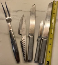 VTG LOT Gotham Steel Japanese Style Stainless Knife Everbrite Fork aluminum kniv