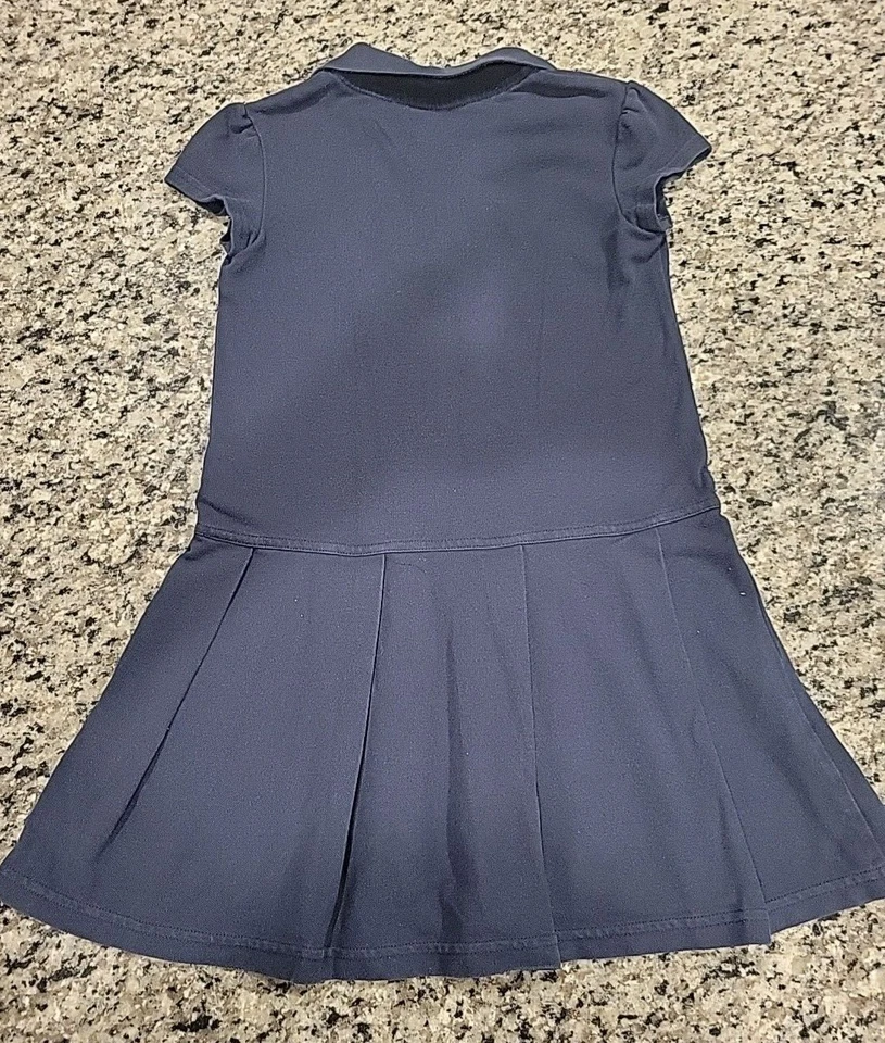 Girls' Pleated Uniform Tennis Navy Blue Dress - Cat & Jack - Size XS (4/5) - Image 3 of 3