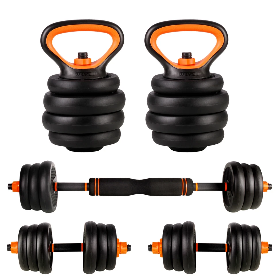 Réglables MusculationHaltère Barbell Kettlebell Set 30kg Domicile Fitness - Photo 1/1