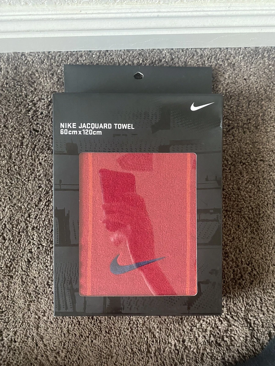 Nike Jacquard Towel 60cm X 120cm Tiger Woods Golf Basketball Tennis Red NWT