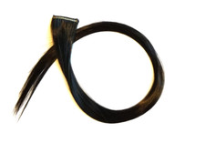 Black hair extension clip in