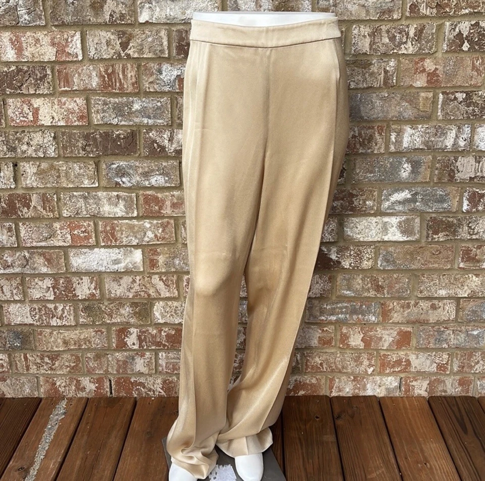 Blazer y pantalón dorado con solapas de muesca para mujer Carlisle Collection talla 14 Foto 4 de 4