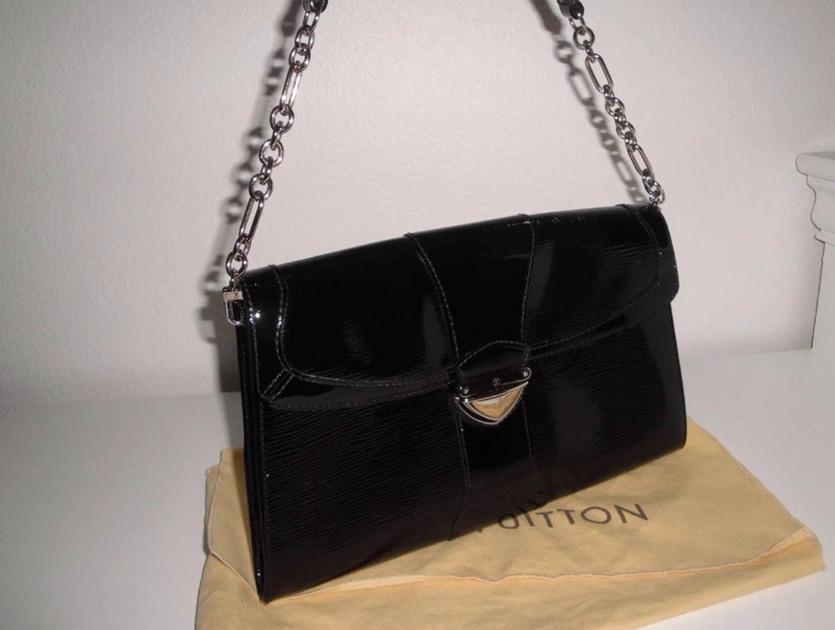 AUTH LOUIS VUITTON POCHETTE IENA EPI NOIR ELECTRIC EXCELLENT