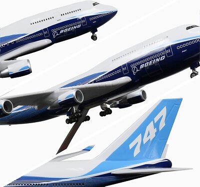 Airplane Aircraft 1:150 B747 Boeing 747-400 Plane Model Replica