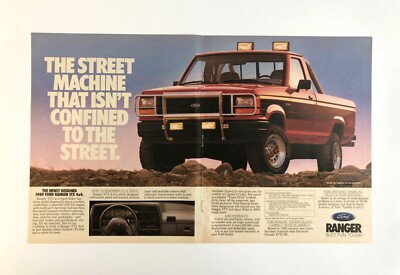 Ford Ranger Paper Machine Vintage 1989 Ford Ranger STX 4x4 Print Ad - 2.9L V6 80's Truck Photo ...