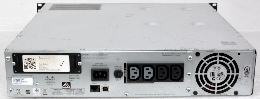 APC USV SMART UPS SMT1500RMI2U 1500VA 1000W USB SERIELL RJ-45 NEUE AKKUS M905 - Bild 4 von 4