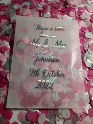 Biologisch abbaubare Seidenpapier-Konfetti-Tüten Hochzeit - Werfen Sie ein wenig Liebe Kursiv