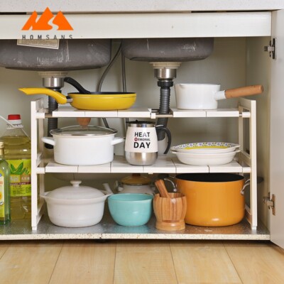 Erweiterbare Regale unter Waschbeckenschrank Organizer Regal Teleskop