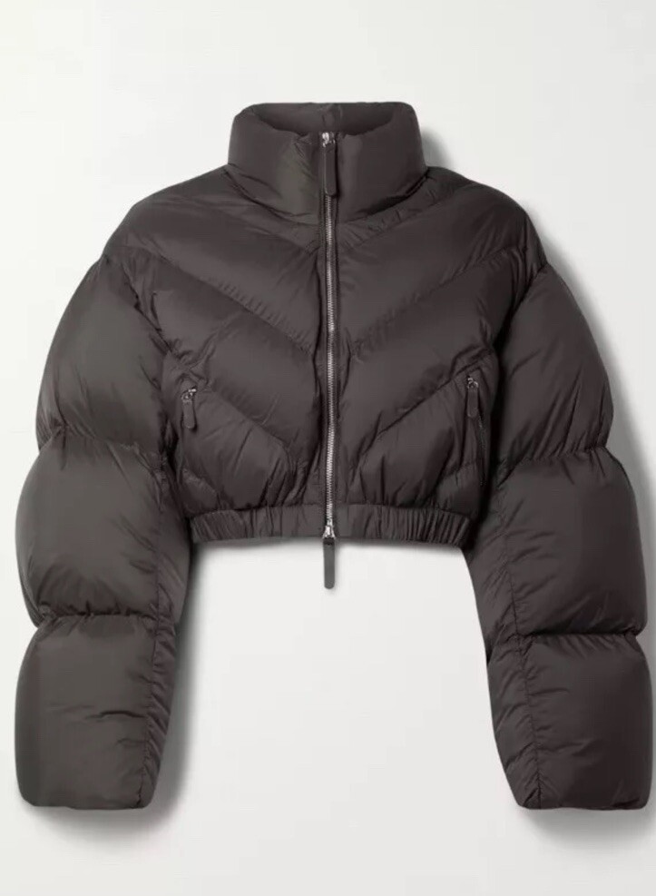 Khaite Farine Crop Brown Puffer Jacket Coat Size Medium. 998