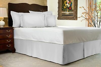 1200 TC Egyptian Cotton White Solid Bed Skirt All US Size Select Drop Length