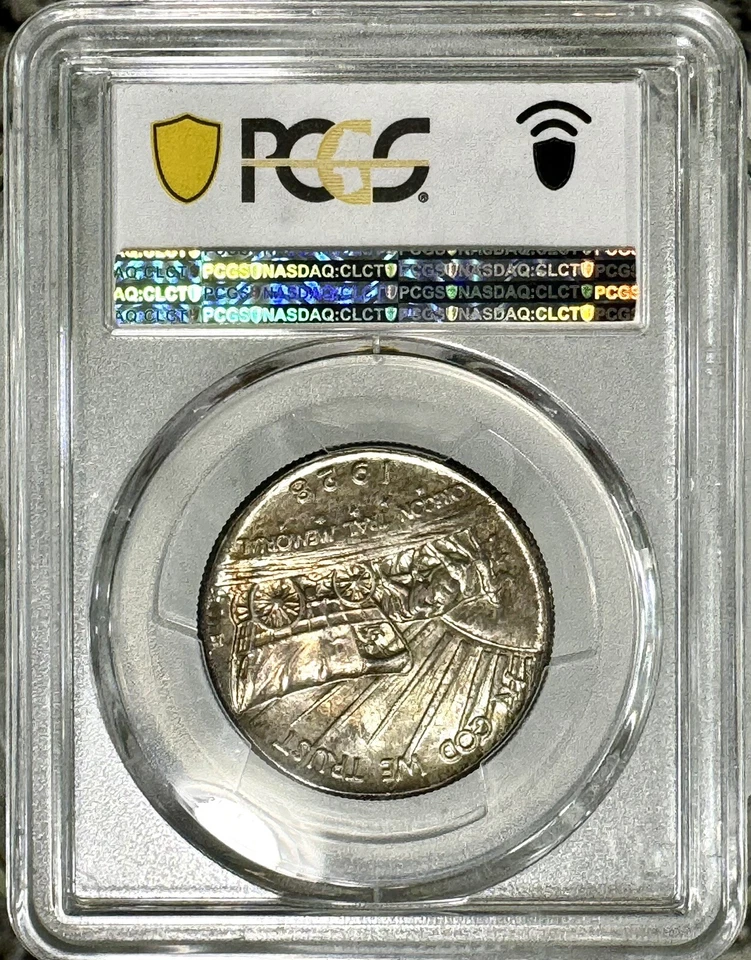 1928 50c Oregon Trail Old Commemorative PCGS MS-66+CAC - Image 3 of 4