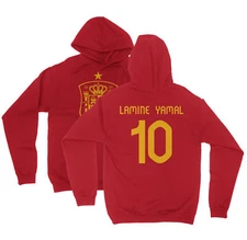 Spain Soccer Star Lamine Yamal 10 Jersey Style Fans Unisex Hooded Sweatshirt