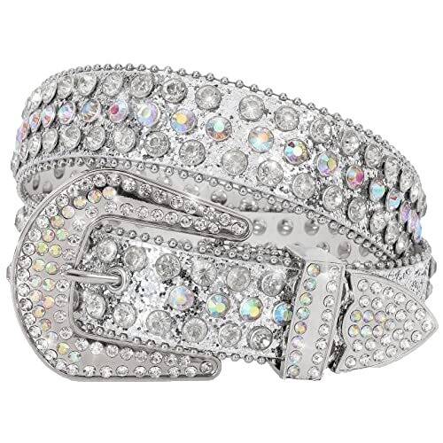 Shinning Rhinestone Star Belt for Men Women Western Hip Hop 