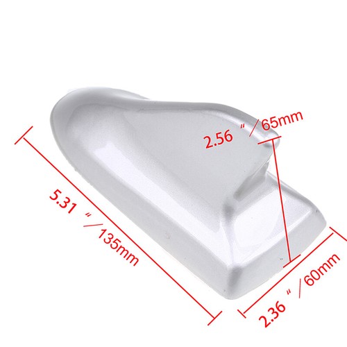Silver Universal Auto Car Shark Fin Roof Decorative Antenna Aerial Shell Plastic - Foto 3 di 10