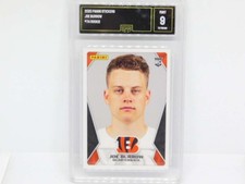 2020 Panini Stickers Card Insert Rookie RC #74 Joe Burrow Bengals GMA 9 MINT. rookie card picture