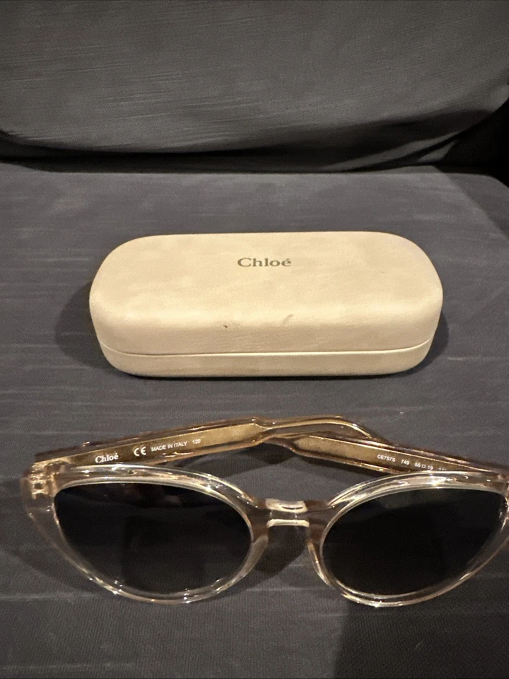 Chloe by Chloe Woman’s Sunglasses Made In Italy Gold Frame (W/Case) - Image 2 of 4
