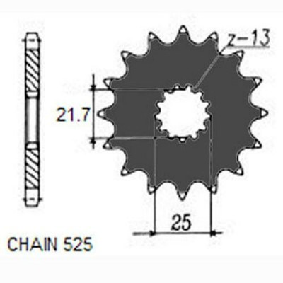 SUNSTAR Kettenritzel 404-16 Vorne Stahl