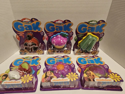 Smell My Gak Collection Of 6 Uniquely Scented Gak Items In Themed Containers New