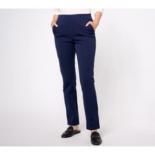 AnyBody Regular Pull-On All-Stretch Twill Pant with Pockets Navy Small