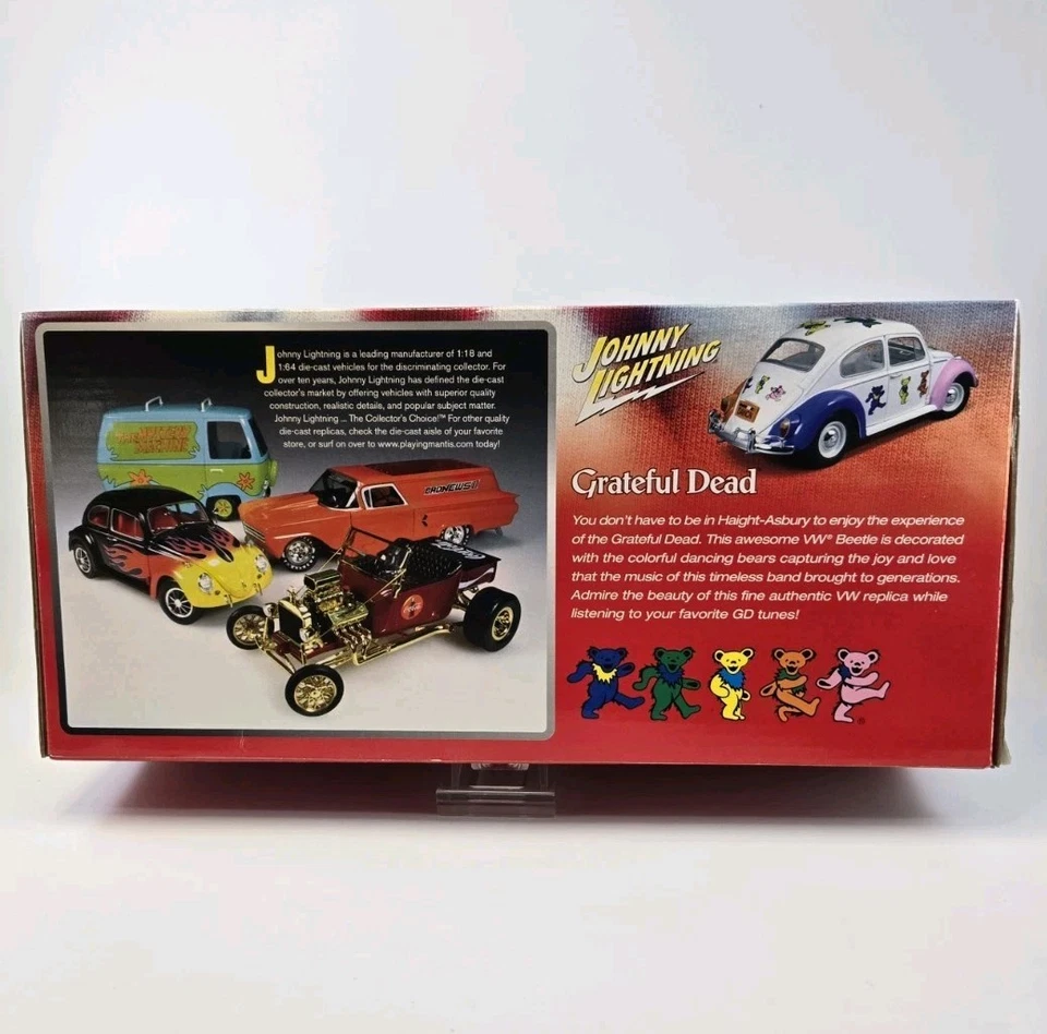 Johnny Lightning 63 1963 VW Volkswagen Beetle Bug Grateful Dead Car 1:18 - Image 4 of 4