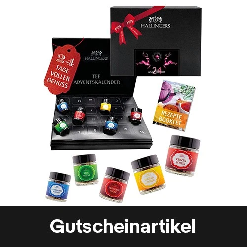 Adventskalender Tee Hallingers im Glas - Premium Auswahl Geschenkidee