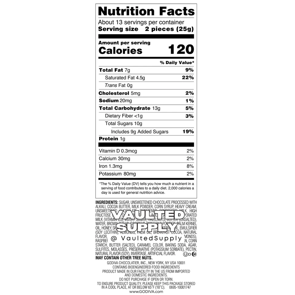 Caja de regalo de chocolate Godiva Goldmark 27 piezas • Surtido de chocolates belgas frescos Foto 4 de 4