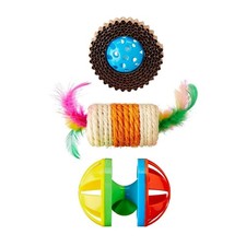 Rattle Roll Scratch Interactive Cat Toys Set of 3