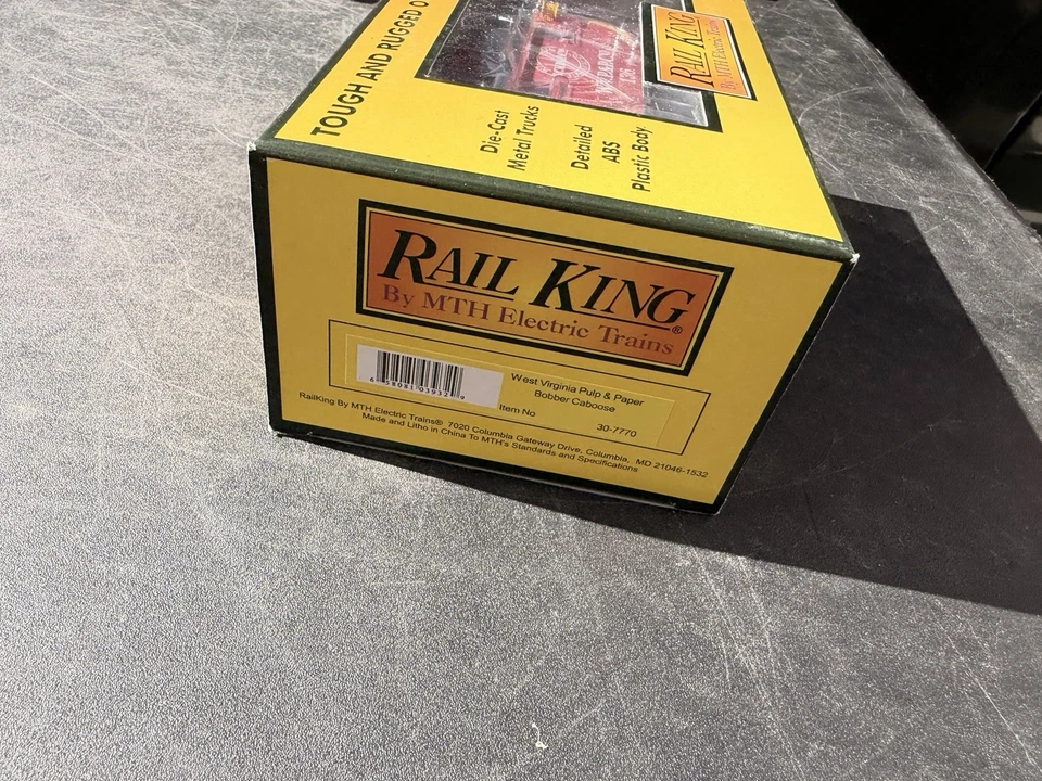 MTH (RAILKING SCALE) WEST VIRGINIA PULP & PAPER BOBBER CABOOSE 30-7770! O 5C - Image 2 of 4