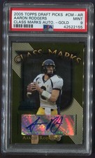 2005 TOPPS DRAFT PICKS AARON RODGERS GOLD AUTO RC *#07/10 PSA 9 AUTO ***POP 1***