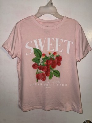 Grayson Threads Women's T-shirt Size Small SWEET Raspberries Fresh Fruit Farm