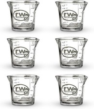 3 Oz Double Spouted Glass Espresso Shot Pitcher W/ Graduated Ml  Oz Markings