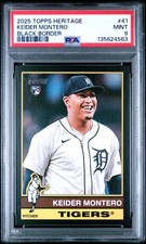 2025 TOPPS HERITAGE BLACK BORDER #41 KEIDER MONTERO PSA 9