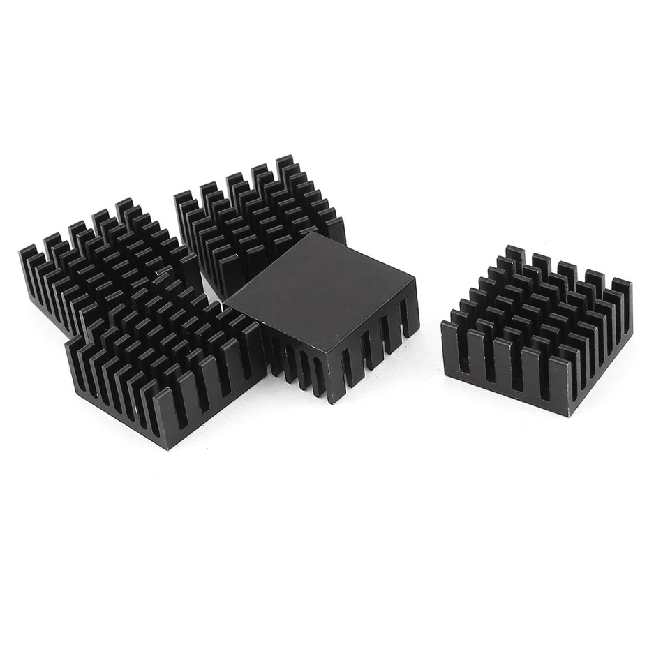 5 x schwarz Aluminium Kühler Kühlkörper Heatsink 20 x 20 mm x10mm - Bild 1 von 1