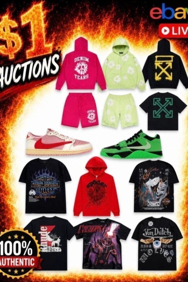 $1 DENIM TEARS?🔥STEAL DEALS🔥Designer+Civil Regime+Darc Sport+Sp5der+Rhude