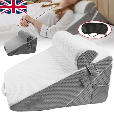Bed Wedge Pillow Support Cushion 20-In-1 Back Support Pillow Memory Foam
