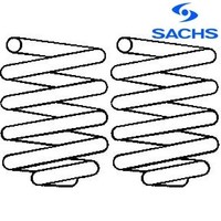 2X Fahrwerksfeder Sachs 997504 2 Federn Satz Federnsatz FüR Renault