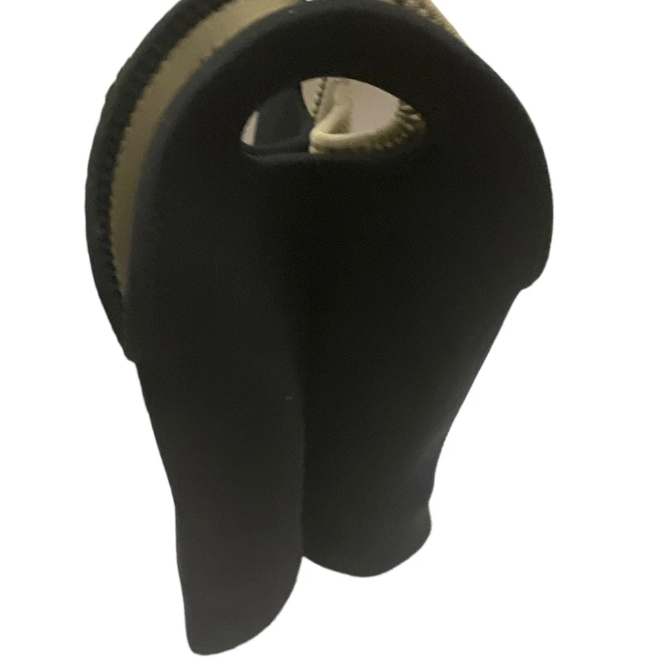 Bolso de Mano CONSTRUIDO NY Neopreno 3 Botella de Vino/Agua Aislado Negro y Tostado Foto 4 de 4