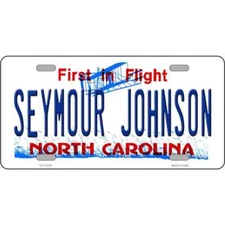 Seymour Johnson North Carolina Novelty License Plate Tag LP-11835