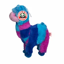 Peek-A-Boo Toys Dolly Llama Rainbow 15” Plush Stuffed Animal Blue Purple NWT