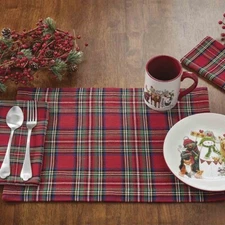 Park Designs Regal Tartan Plaid Placemats ~~ Set of 4 ~~ NEW