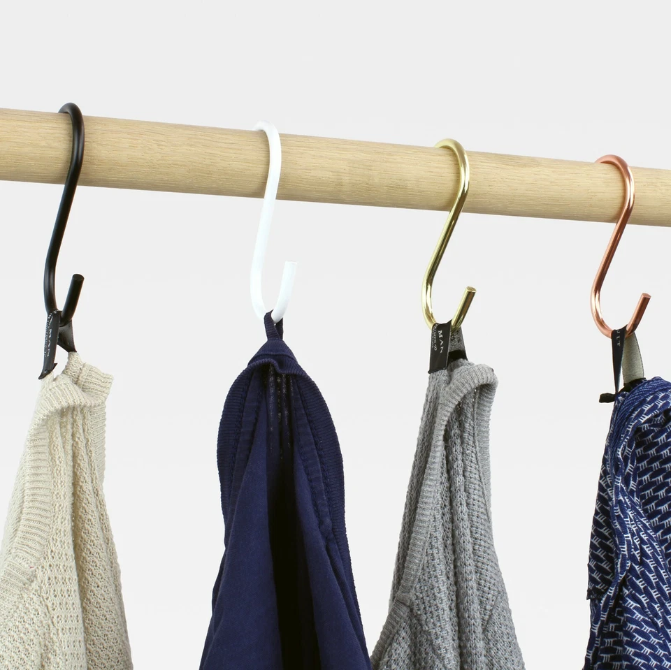 S-Kleiderhaken hochwertiger Design Kleiderbügel S Haken für Kleiderstange Metall - Bild 4 von 4