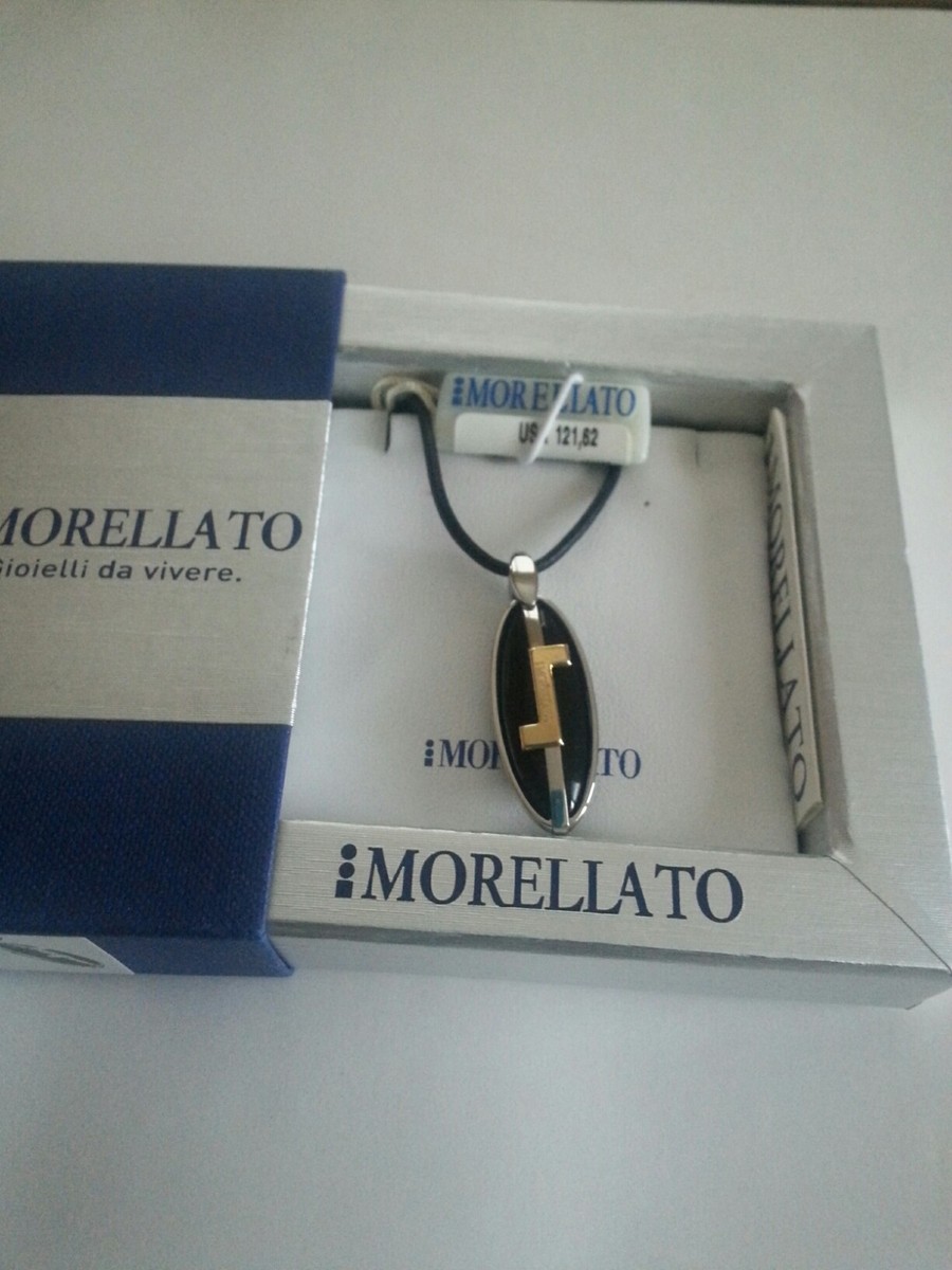 MORELLATO CIONDOLO PENDANT ONYX 18KT GOLD AND STEEL 17